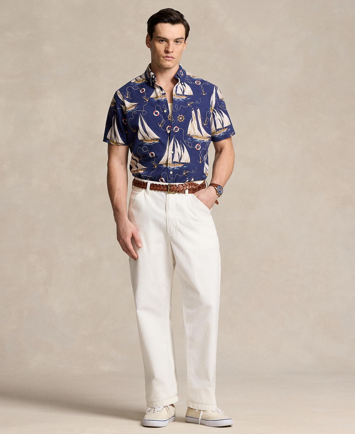 Polo Ralph Lauren Men's Classic-Fit Oxford Shirt - 6385 Helm Anchors
