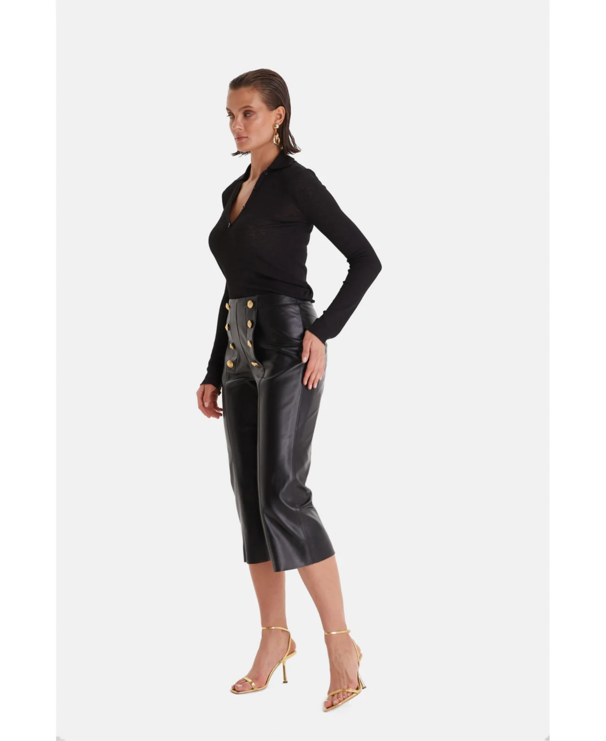 Furniq Uk Women'sLeather Pants - Black