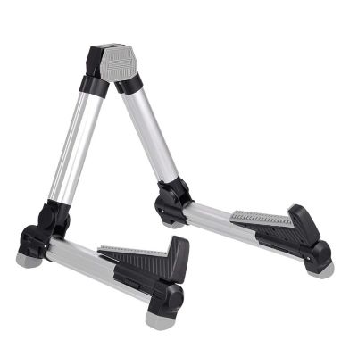 Guitar Stand Floor Adjustable Aluminum Alloy A Frame Universal Folding Acoustic Electric Bass Mandolin Banjo Violin Stands For On Stage Studio - GSS AL SLV