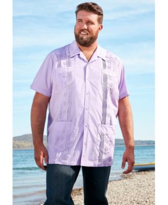 Men's Big & Tall Short-Sleeve Guayabera Shirt