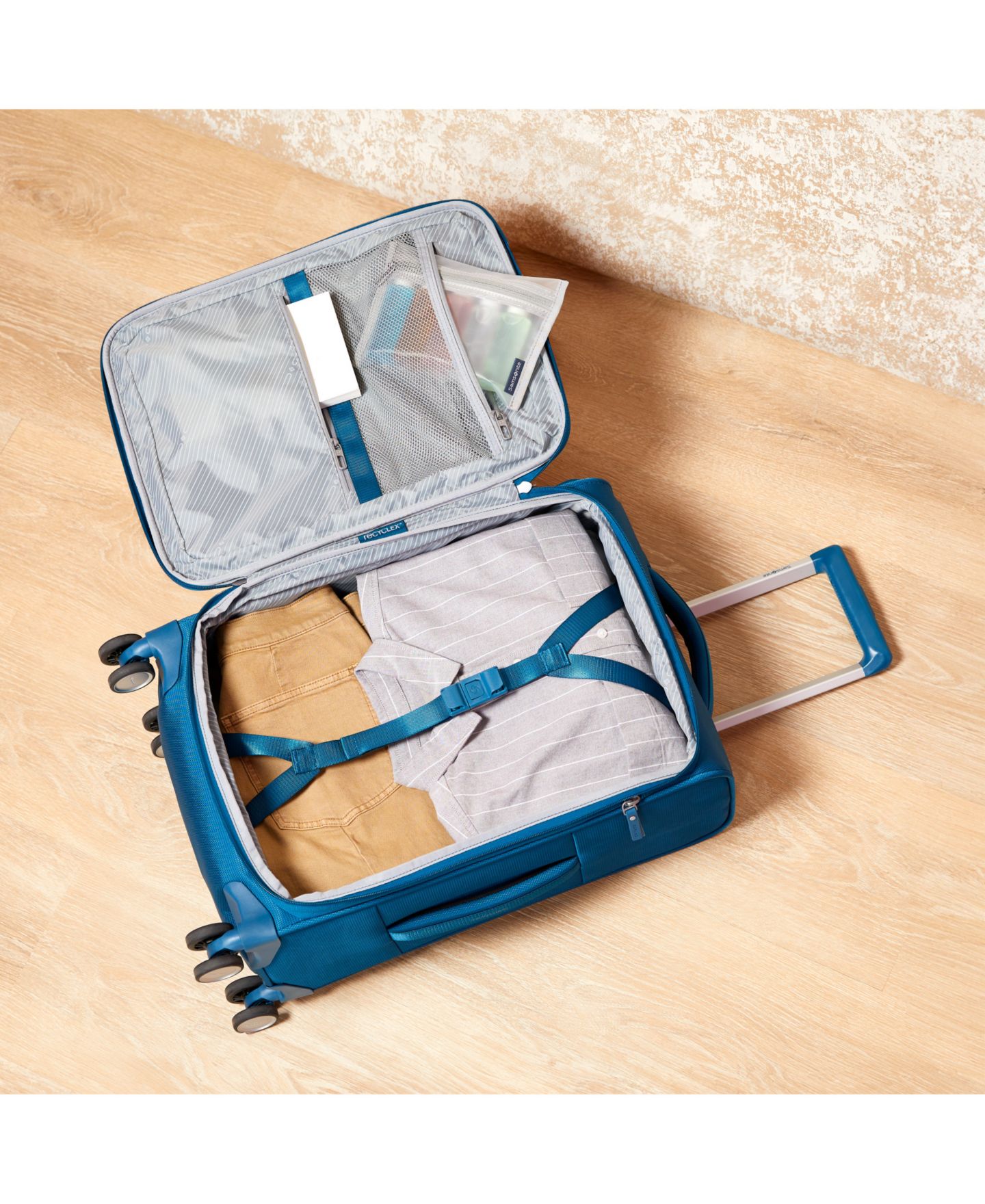 Чемодан Samsonite AirLIFT Carry-on Spinner, цвет: Лазурный — фото 13