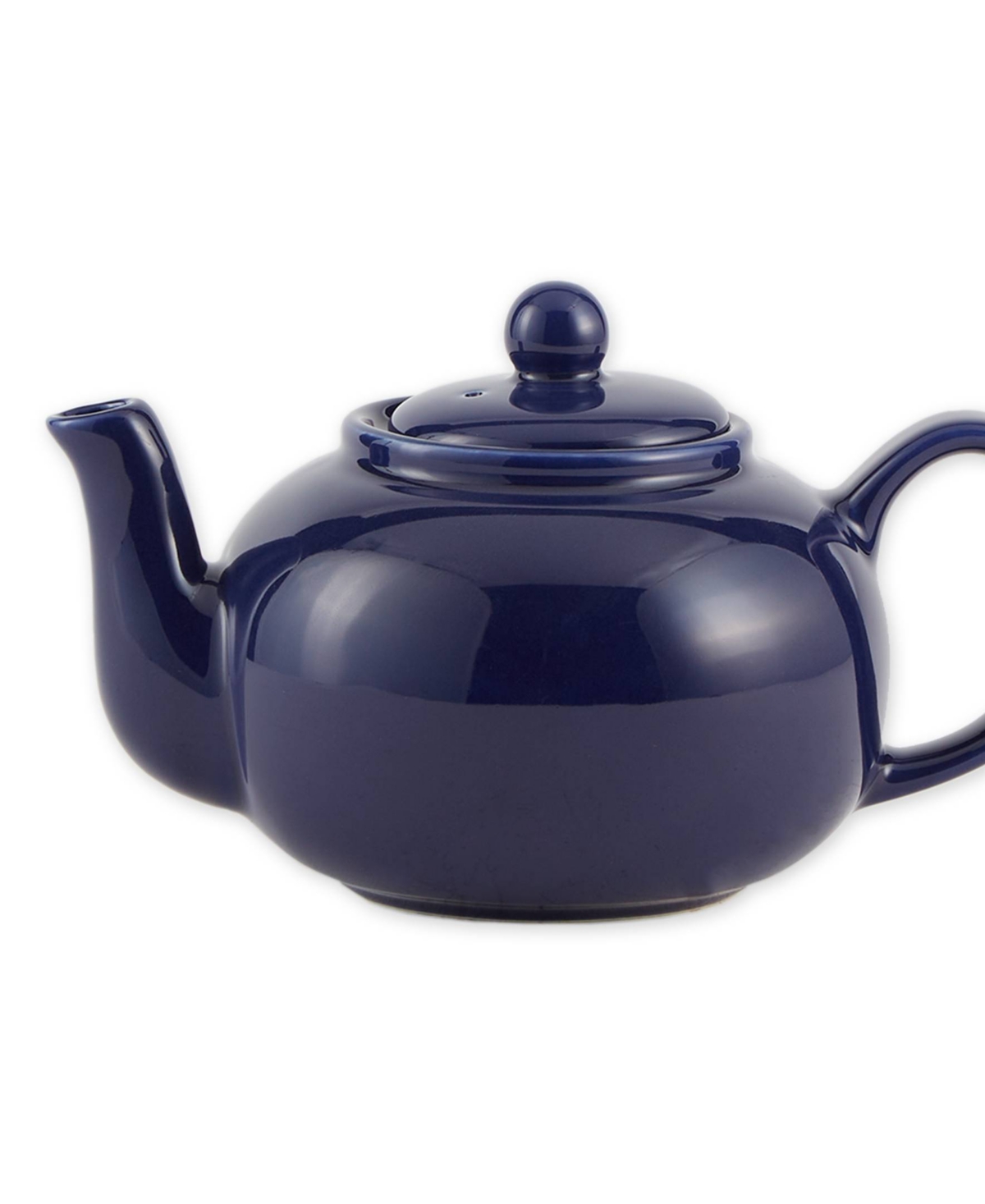 Rsvp International Stoneware 16 Ounce Blue Teapot In Blue