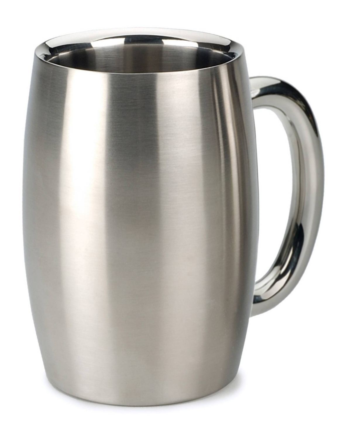 Shop Rsvp International Endurance Stainless Steel Double Wall Beer Mug 15 Ounce In Gray