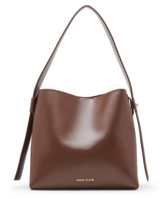 Anne Klein Women s Bucket Hobo With Enamel Turn Lock Handbag Macy s