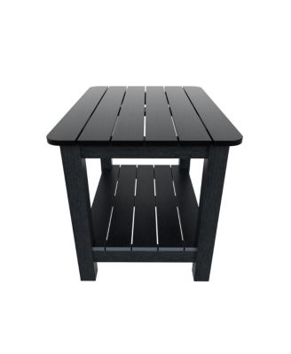 2-Piece Outdoor Folding Adirondack Chair with Side Table Set