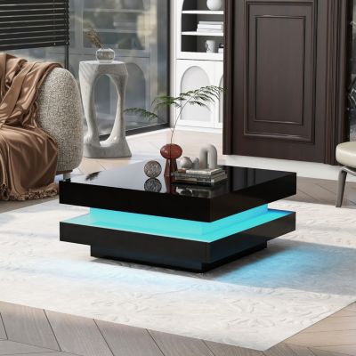  Glossy Square LED Coffee Table (16 Colors)