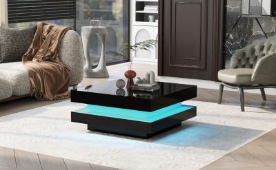  Glossy Square LED Coffee Table (16 Colors)