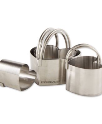 Endurance Stainless Steel 4 Piece Heart Shaped Nesting Biscuit Cutter Set
