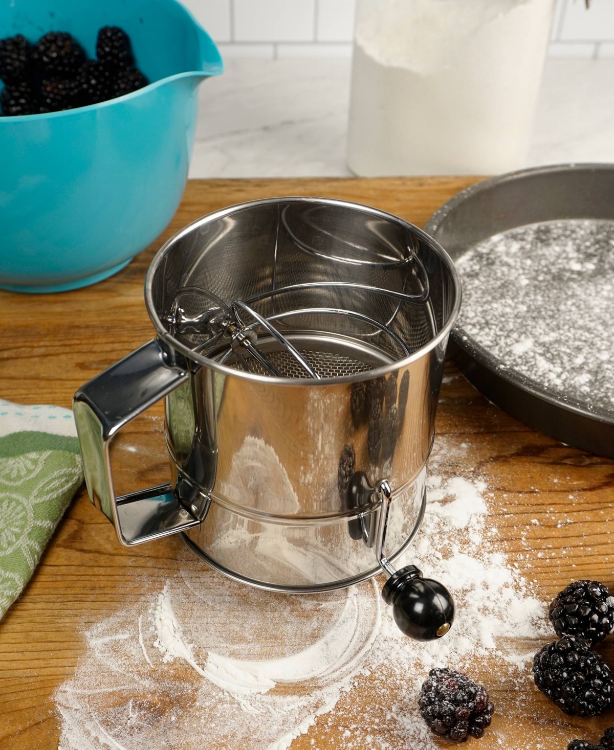 Shop Rsvp International Endurance 5 Cup Crank Style Flour Sifter In Gray