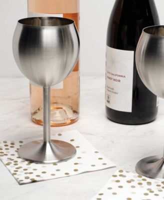 Endurance Stainless Steel Wine Glass Set 2 Piece 3x3x7"