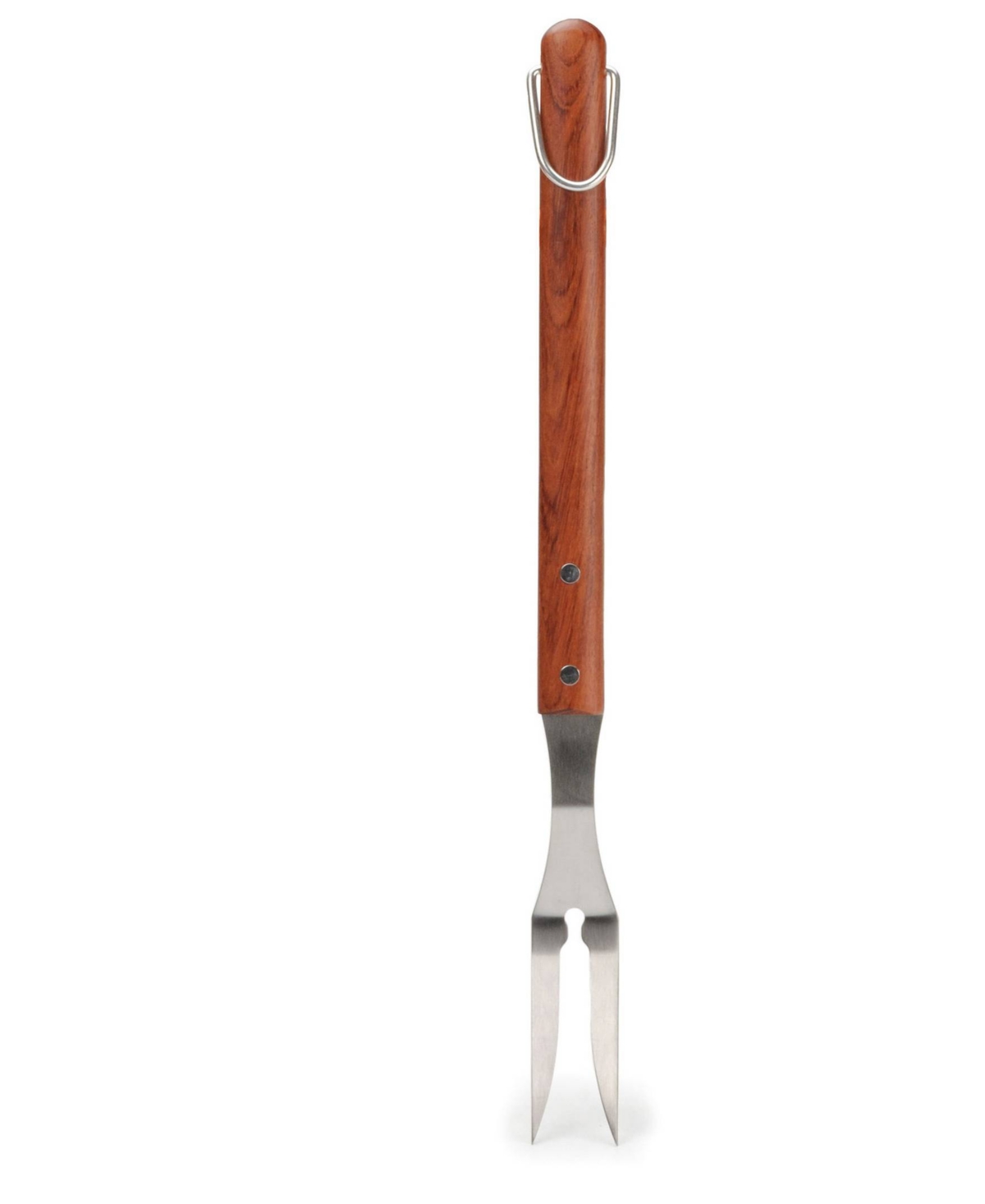 Rsvp International Stainless Steel Rosewood 19"x2"x1" Bbq Fork In Brown