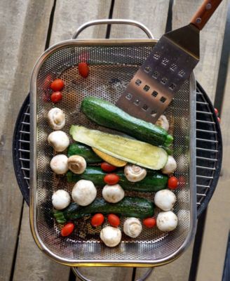 Precision Pierced Stainless Steel 17.5x11x2" BBQ Roasting Pan