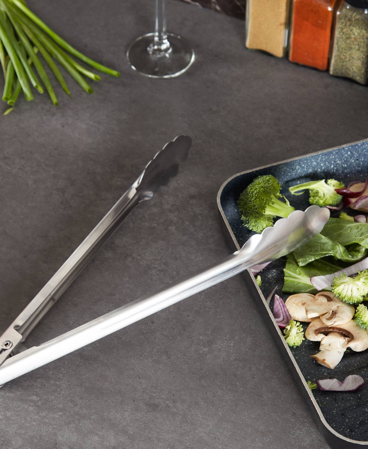 Rsvp International Endurance Stainless Steel 12" Locking Tongs In Silver