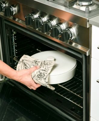 11" D Stoneware White Tortilla Warmer