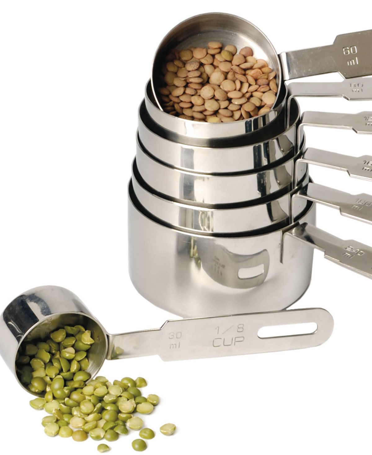 Rsvp International Endurance 7 Piece Measuring Cups Set In Gray