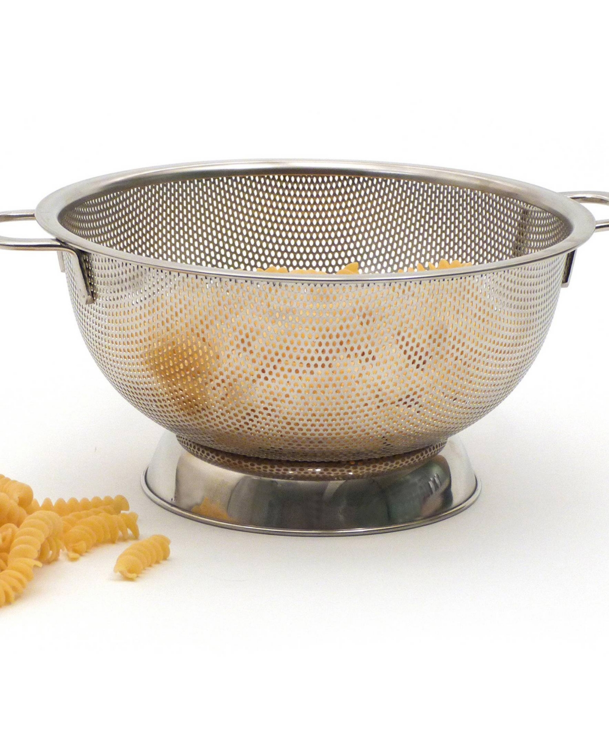 Rsvp International Endurance Precision Pierced Stainless Steel 5 Quart Colander In Gray