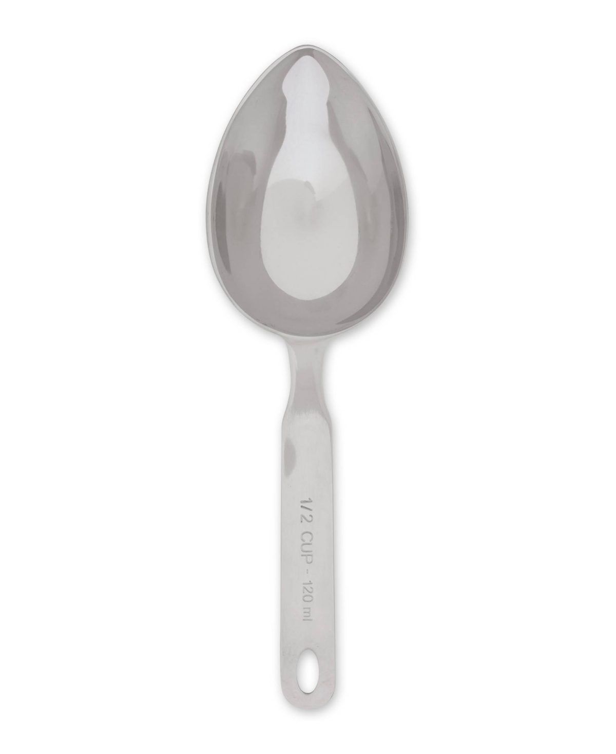 Rsvp International Endurance Stainless Steel 1/2 Cup Single Oval Measuring Scoop In Gray