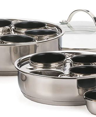 Endurance Stainless Steel Glass 4 Egg Poacher Set