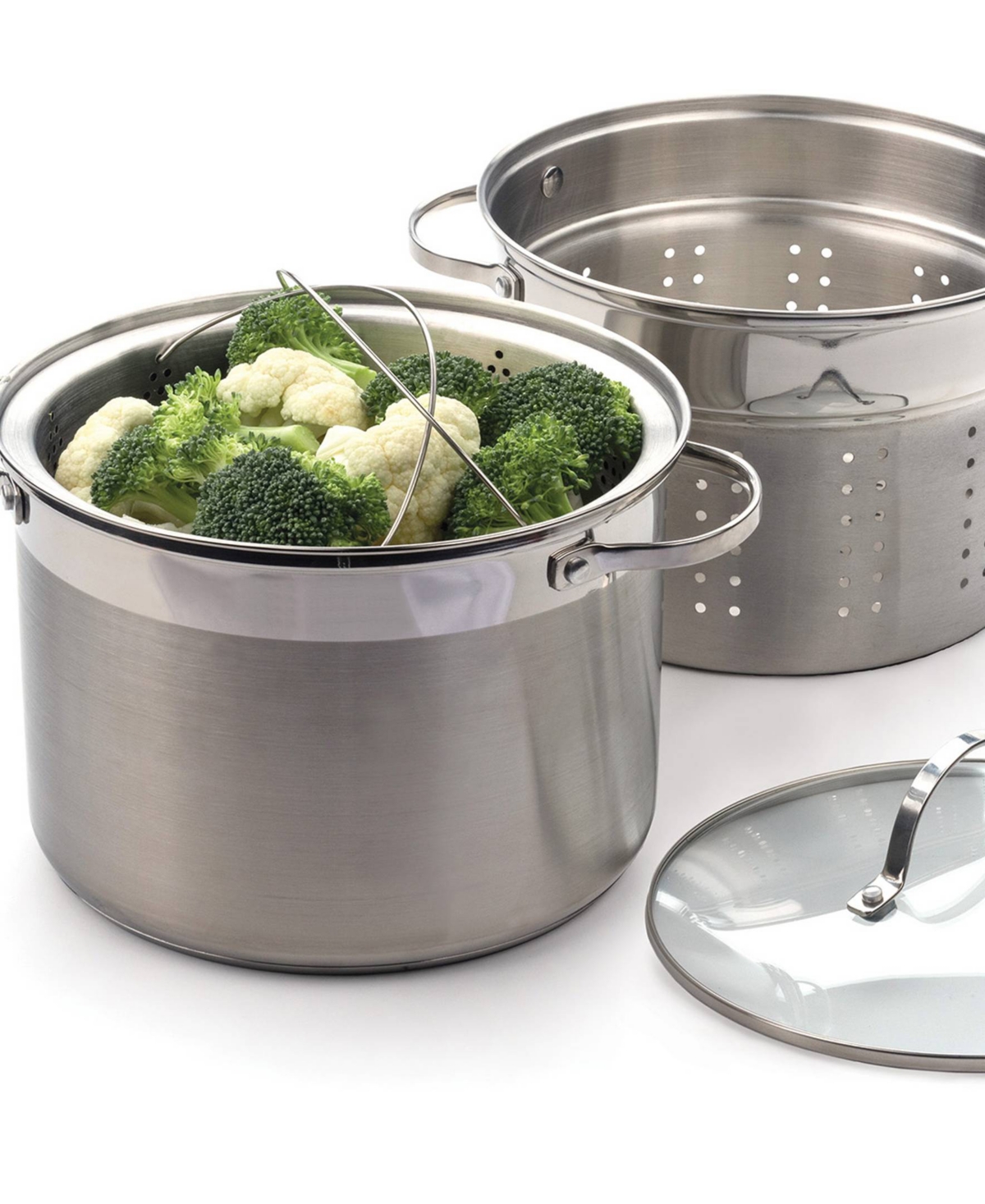 RSVP INTERNATIONAL ENDURANCE STAINLESS STEEL 8 QT MULTI COOKER 