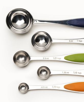 Endurance Stainless Steel 5 Piece Measuring Spoon Set - Color Handles