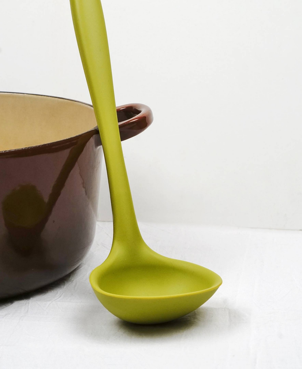 Rsvp International Silicone Coated Steel 11x3.5" Ela Series Green Ladle In Green