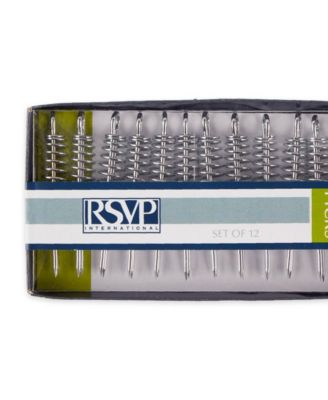 Chromed Steel 12 Piece Corn Pick Set