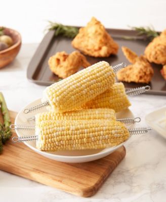 Chromed Steel 12 Piece Corn Pick Set