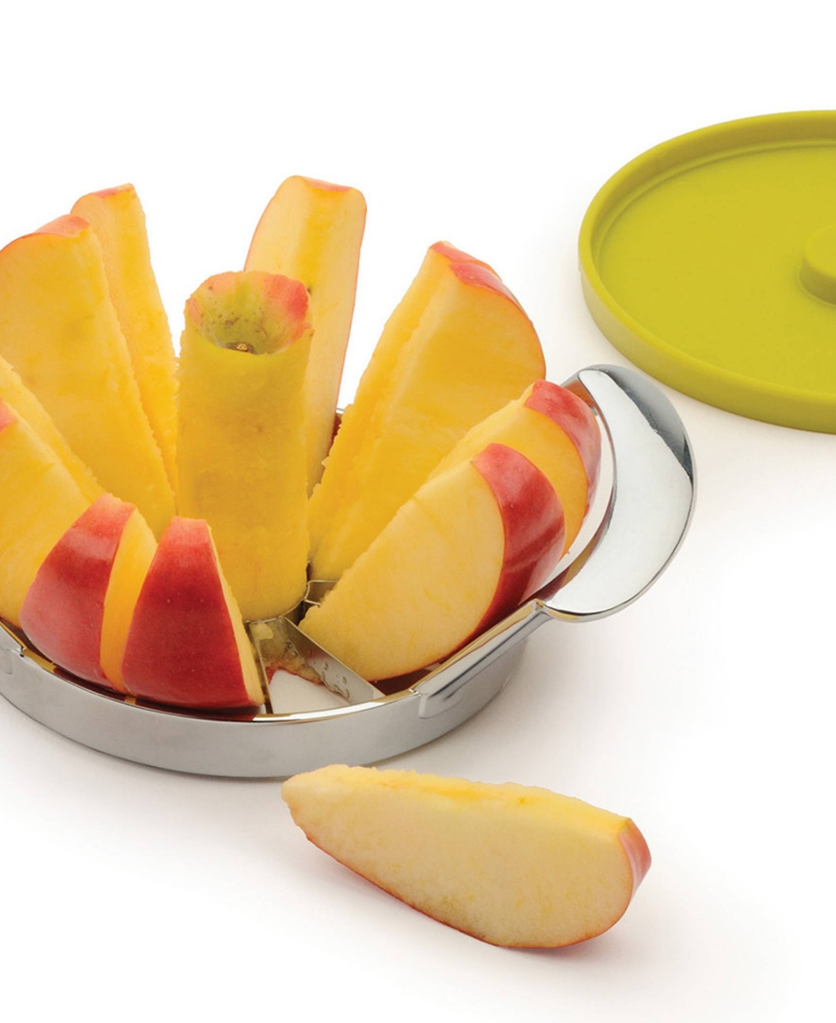 Rsvp International Stainless Steel 7x5" Jumbo Apple Slicer With Cover In Silver
