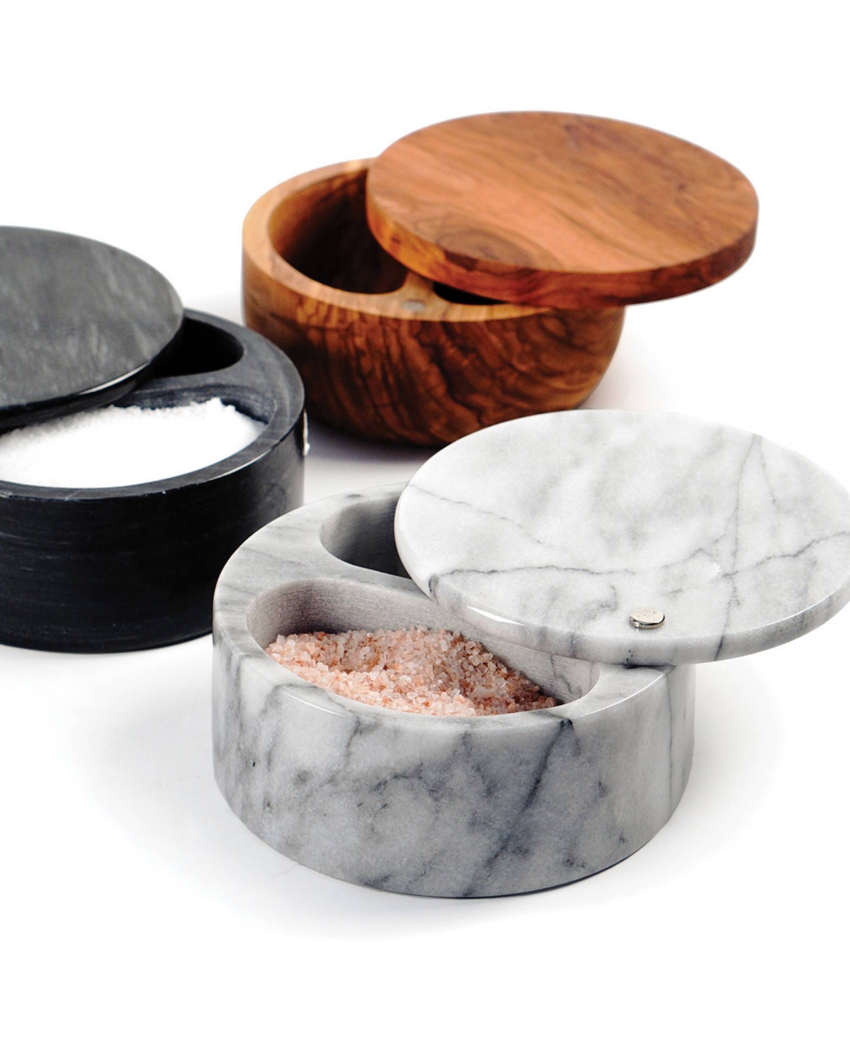 RSVP INTERNATIONAL OLIVE WOOD 8 OUNCE SALT BOX