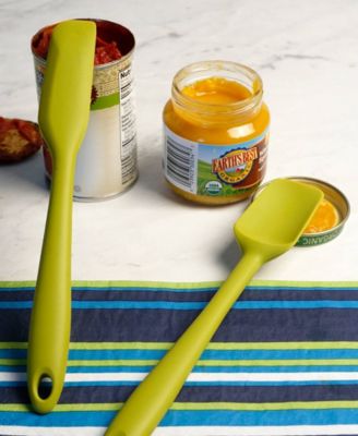 Silicone Coated Steel 2 Piece 8" Ela Series Green Mini Spatula Set