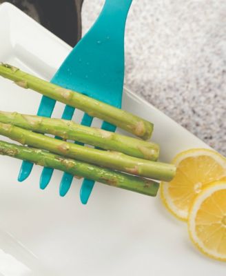 Silicone Coated Steel 11" x 2.25" Ela Series Turquoise Fork