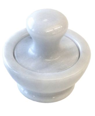 Stoneware Marble Spice Grinder - White 4x4x2"