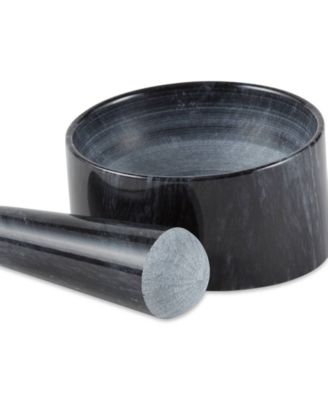 Black Marble Mortar Pestle Set