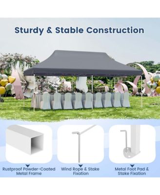 10 x 20 FT Pop-up Canopy UPF50+ Sun Protection Tent with Carrying Bag