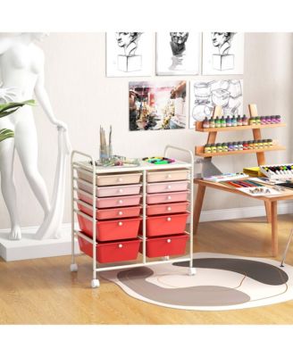 12 Drawers Rolling Cart Storage Scrapbook Paper Studio