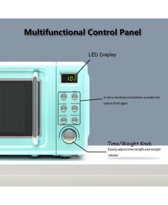 0.7Cu.ft 700W LED Retro Countertop Microwave Oven