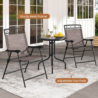 3 PCS Bistro Conversation Patio Pub Dining Set