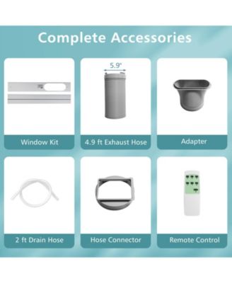 7100 BTU (10000 BTU ASHRAE) Portable Air Conditioner 3-in-1 AC Unit w/ Cool Dehum Fan Sleep Mode