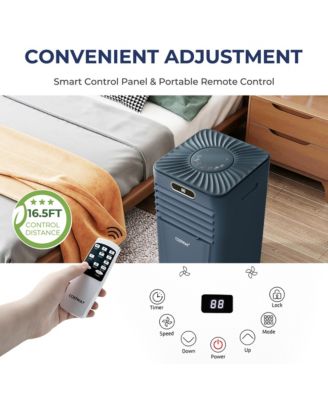 10000 BTU Portable Air Conditioner w/ Remote Control 3-in-1 Air Cooler w/ Drying