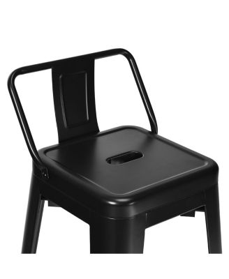 Set of 4 Metal Bar Stools 30'' Bar Height Barstools Industrial