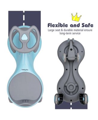 Wiggle Car Ride-on Toy w/ Flashing Wheels for Toddlers and Kids