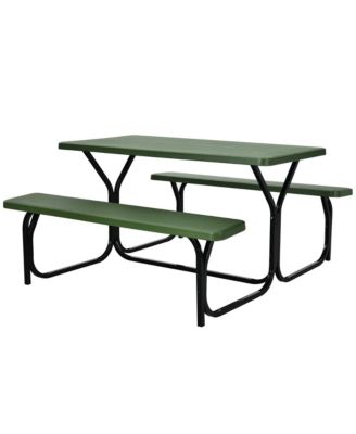 Picnic Table Bench Set Outdoor Backyard Garden Party Dining All Weather