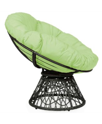 1 PC Rattan Papasan Chair  360-degree Swivel Ergonomic Chair