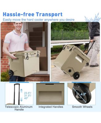 42 Qt Portable Cooler Roto Molded Ice Chest Insulated 5-7 Days