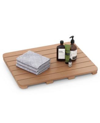 23.5" x 19" Bath Mat HIPS Spa Shower Mat for Bathroom with Non Slip Foot Pads