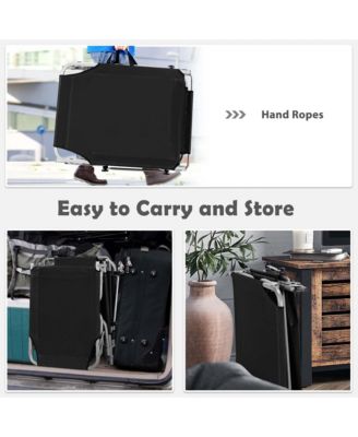 2 PCS Foldable Sun Shading Lounge Chair Adjustable Beach Sunbathing Recliner