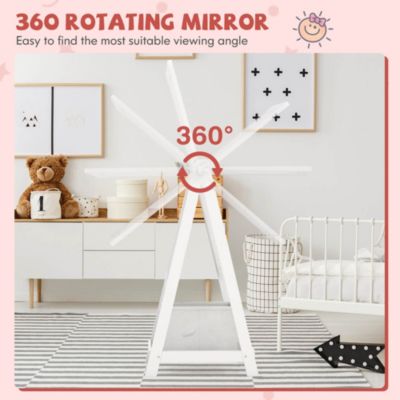 Kids Freestanding Full Length Dressing Floor Mirror