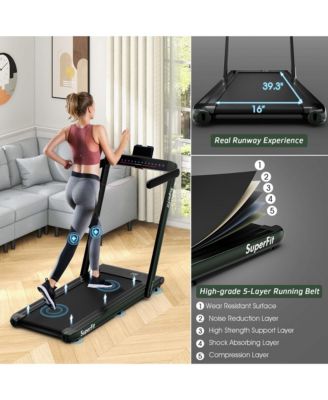 2.25HP 2 in 1 Dual Display Treadmill Jogging Machine