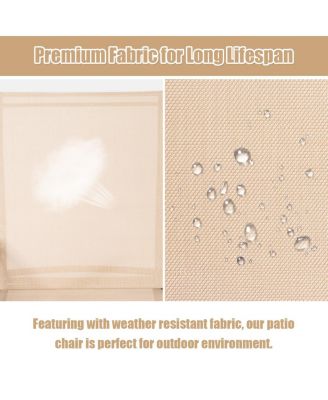 2PCS Patio Chairs Dining Chair Deck Yard W/Armrest