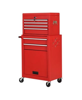 2 in 1 Rolling Cabinet Storage Chest Box Organizer